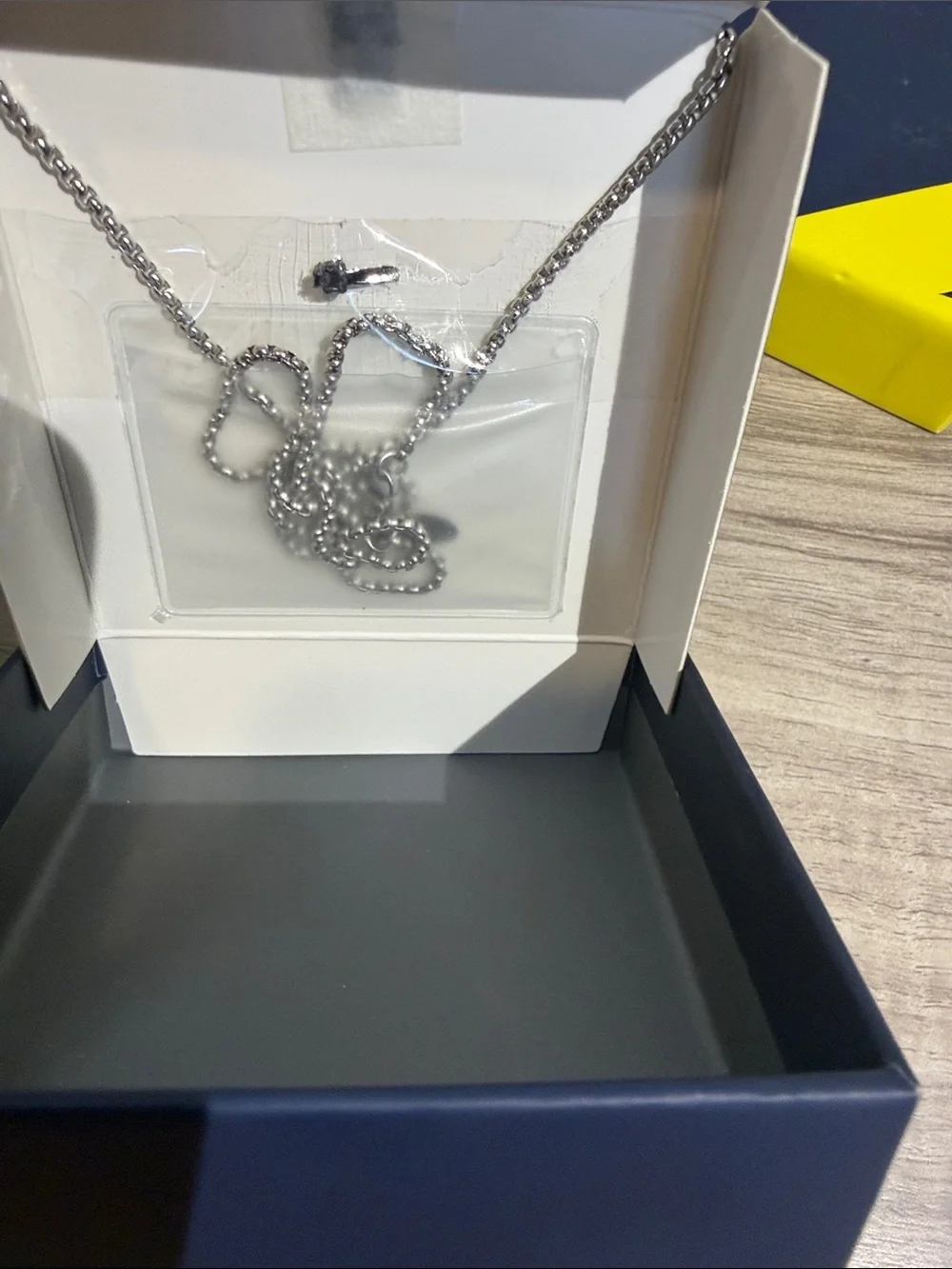 Nautica Silver tone Stainless Steel Eagle & American Flag Dog Tag Necklace